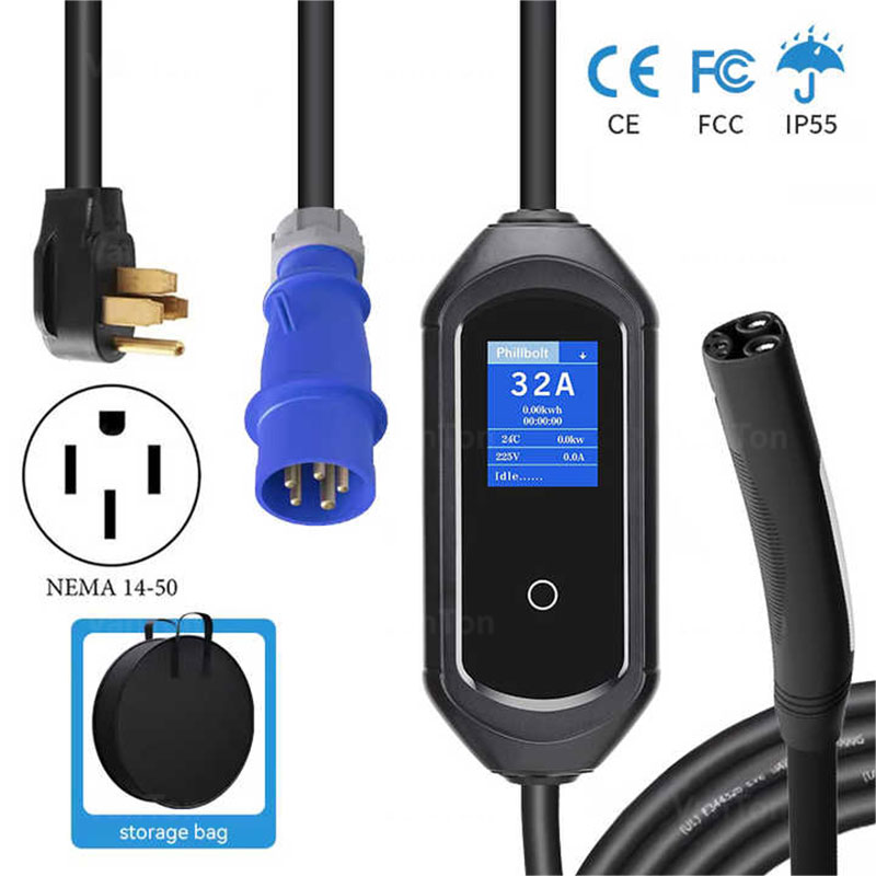 J1771 Caricatore per auto veloce portatile Tesla Type1 Type2 per veicoli elettrici EV